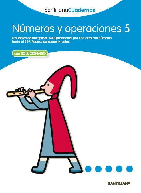 NÚMEROS Y OPERACIONES 5 SANTILLANA CUADERNOS, de Varios autores | portada del libro