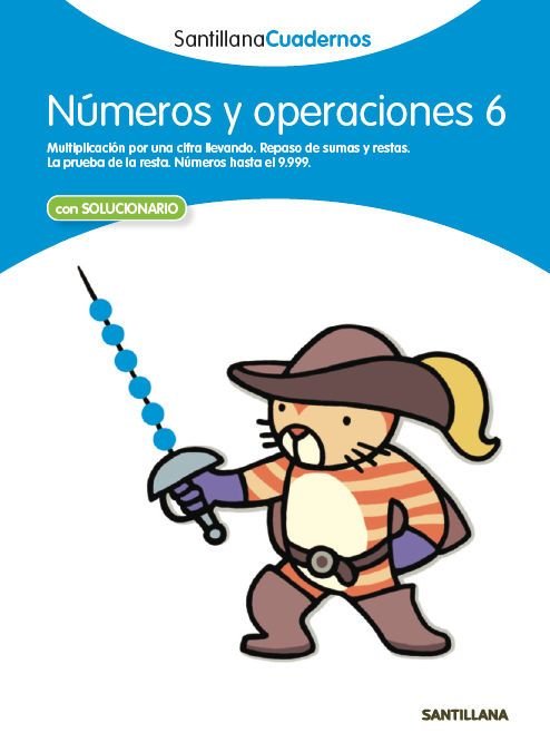 NUMEROS Y OPERACIONES 6 SANTILLANA CUADERNOS, de Varios autores | portada del libro