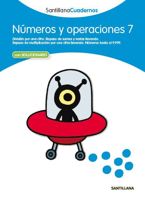 NUMEROS Y OPERACIONES 7 SANTILLANA CUADERNOS, de Varios autores | portada del libro