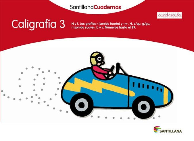CALIGRAFIA 3 CUADRICULA SANTILLANA CUADERNOS, de Varios autores | portada del libro