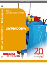 Limpiador/a. Test y Supuestos Prácticos, de Sin datos | portada del libro