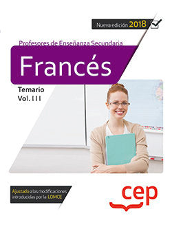 Cuerpo de Profesores de Enseñanza Secundaria. Francés. Temario Vol. III., de Nicolás Falhun | portada del libro