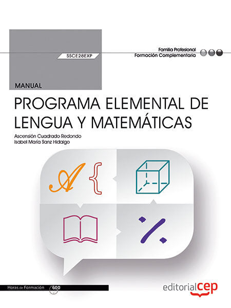 MANUAL PROGRAMA ELEMENTAL DE LENGUA Y MATEMATICAS, de CEP | portada del libro