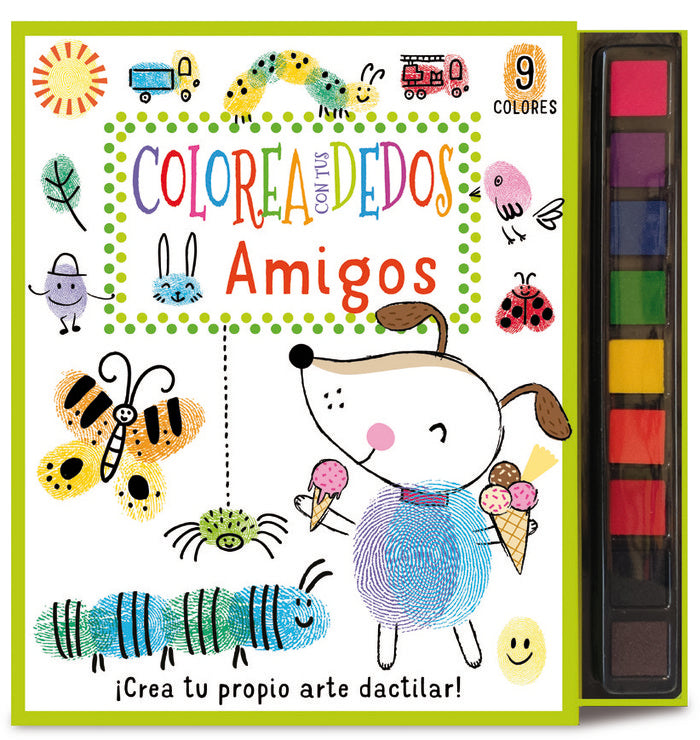 COLOREA CON TUS DEDOS AMIGOS, de VARIOS AUTORES | portada del libro
