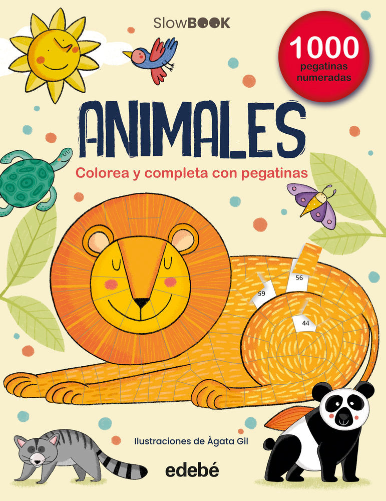ANIMALES (1000 PEGATINAS NUMERADAS) - SLOWBOOK, de GIL, AGATA | portada del libro