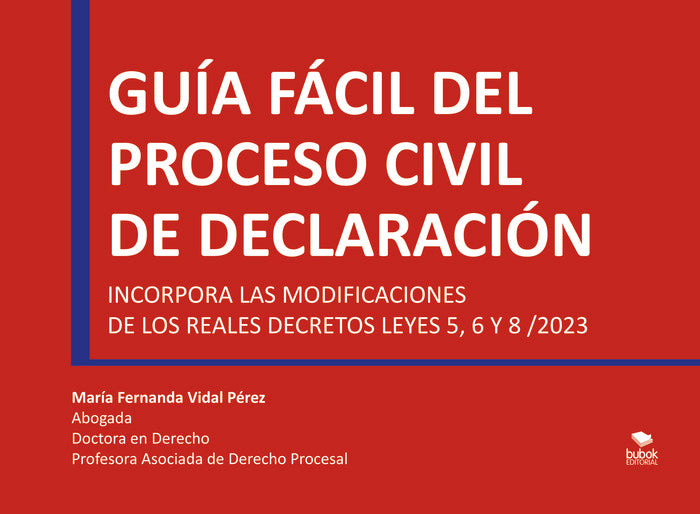 Guía fácil del proceso civil de declaración, de Vidal, María Fernanda | portada del libro