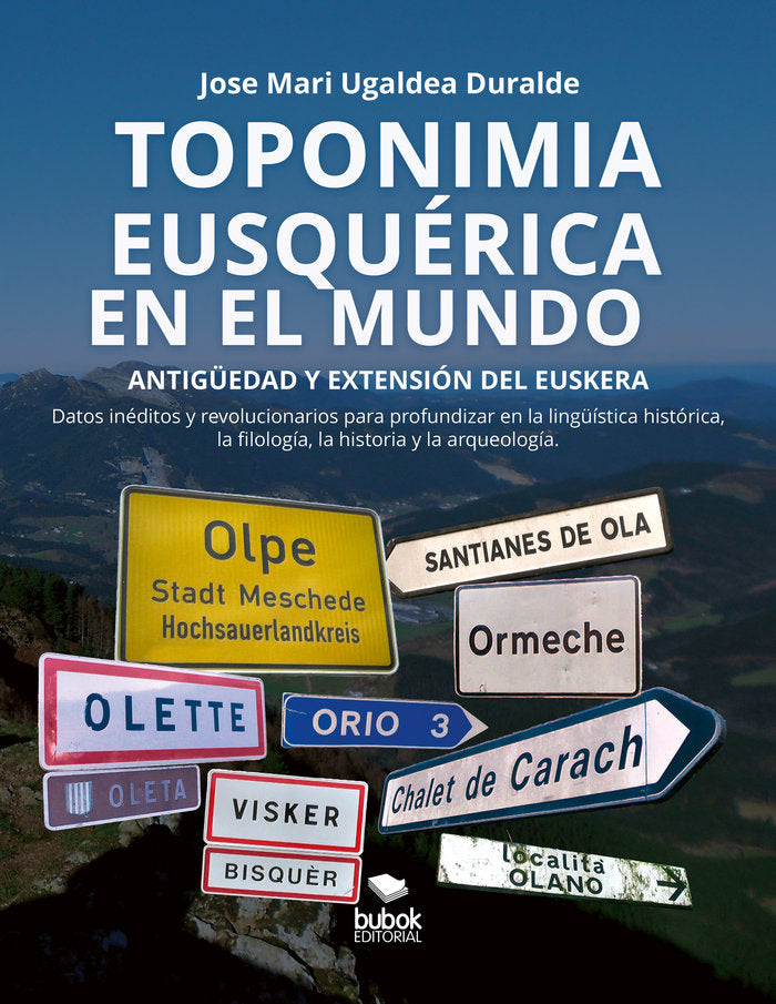 Toponimia eusquérica en el mundo, de Ugaldea Duralde, Jose Mari | portada del libro