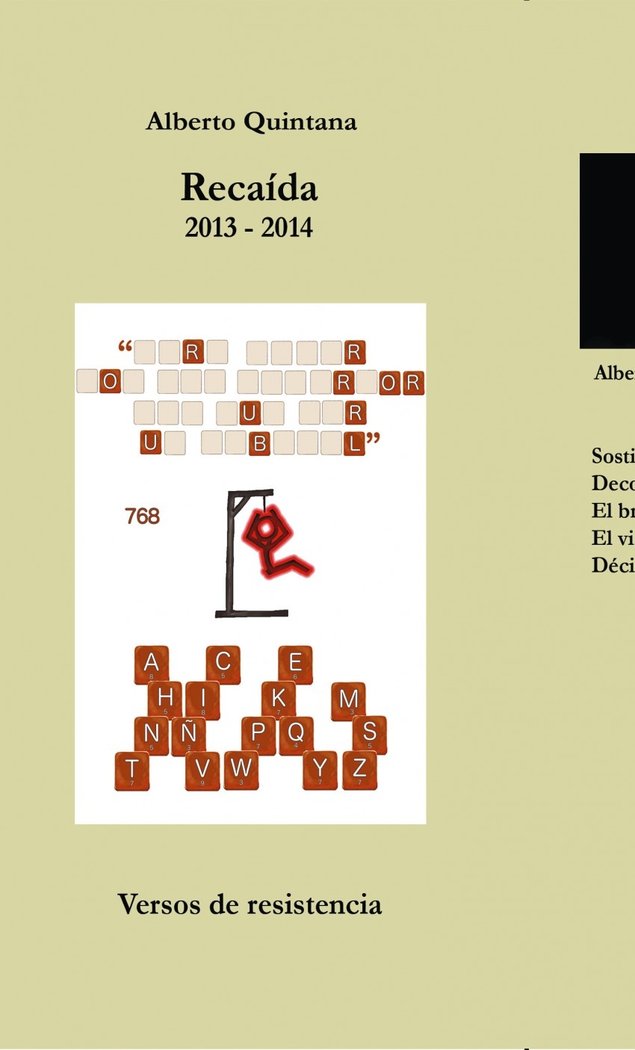 Recaída, de Alberto, Quintana | portada del libro