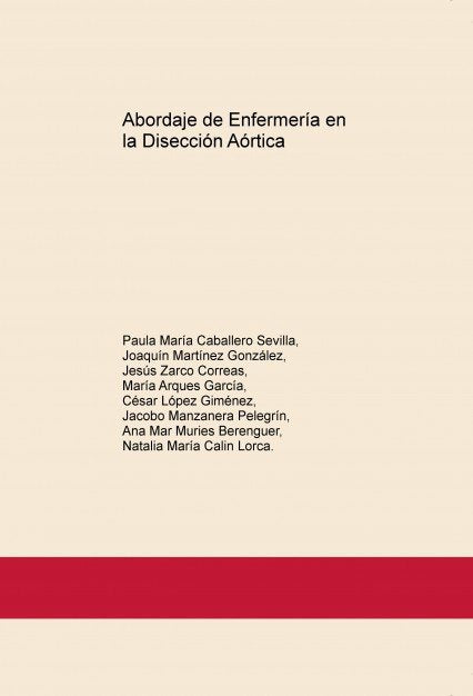 Abordaje de Enfermería en la Disección Aórtica, de Sevilla María Caballero, Paula | portada del libro