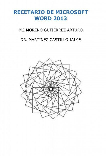 Recetario de Microsoft Word 2013, de Castillo Martínez, Jaime | portada del libro