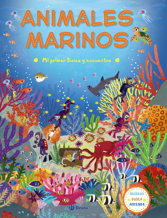 Mi primer Busca y encuentra. Animales marinos, de Varios Autores | portada del libro