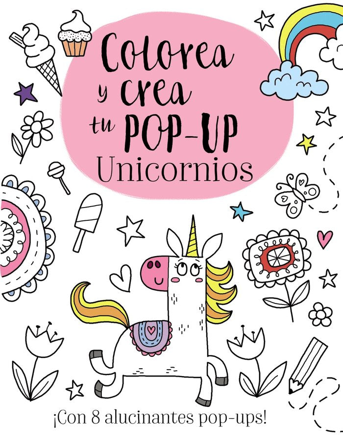 Colorea y crea tu pop-up. Unicornios, de Golding, Elizabeth | portada del libro