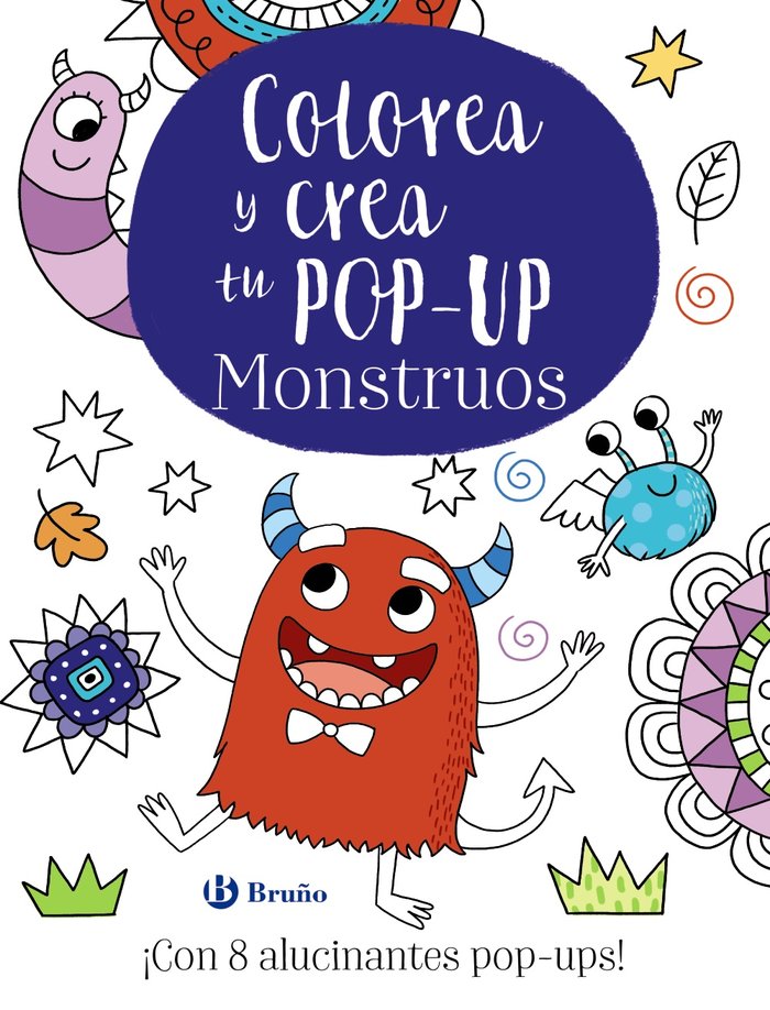 Colorea y crea tu pop-up. Monstruos, de Golding, Elizabeth | portada del libro