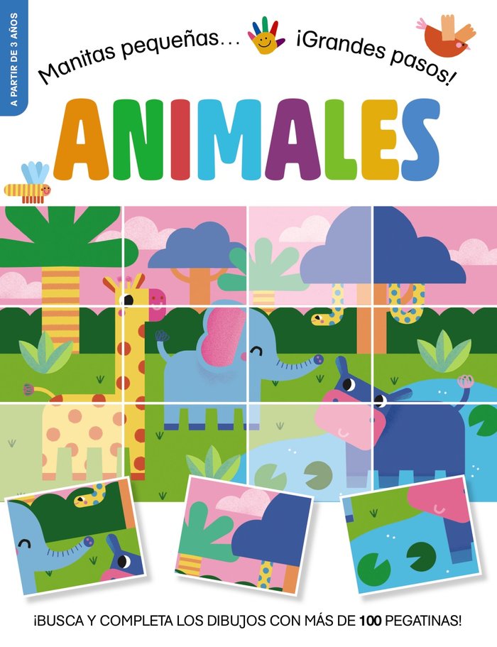 MANITAS PEQUEÑAS GRANDES PASOS ANIMALES, de STEMP, TONI | portada del libro