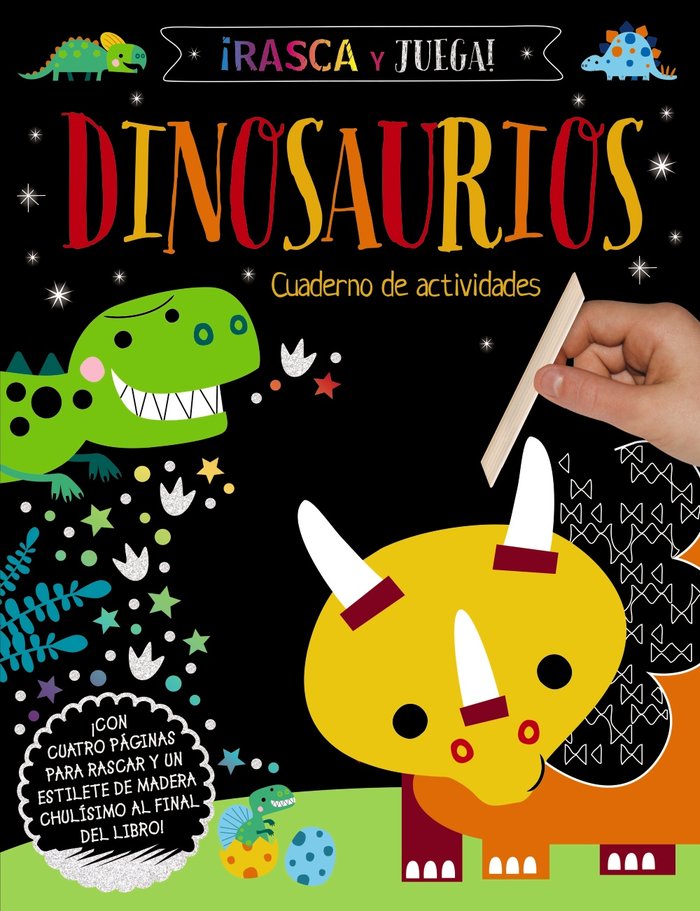 RASCA Y JUEGA. DINOSAURIOS - CUADERNO DE ACTIVIDADES, de VARIOS AUTORES | portada del libro