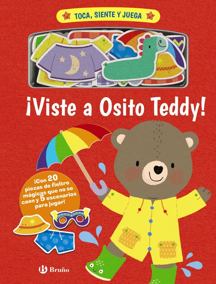 TOCA SIENTE Y JUEGA VISTE A OSITO TEDDY, de AA.VV. | portada del libro