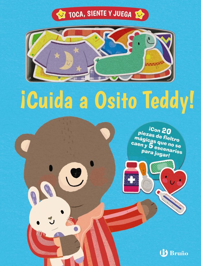 TOCA SIENTE Y JUEGA CUIDA A OSITO TEDDY, de AA.VV. | portada del libro