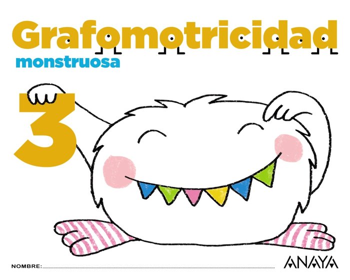 Grafomotricidad monstruosa 3., de Anaya Educación | portada del libro