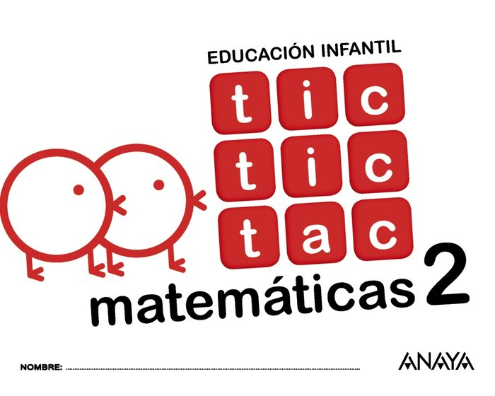 Tic tic tac matemáticas 2., de Carvajal Sánchez | portada del libro