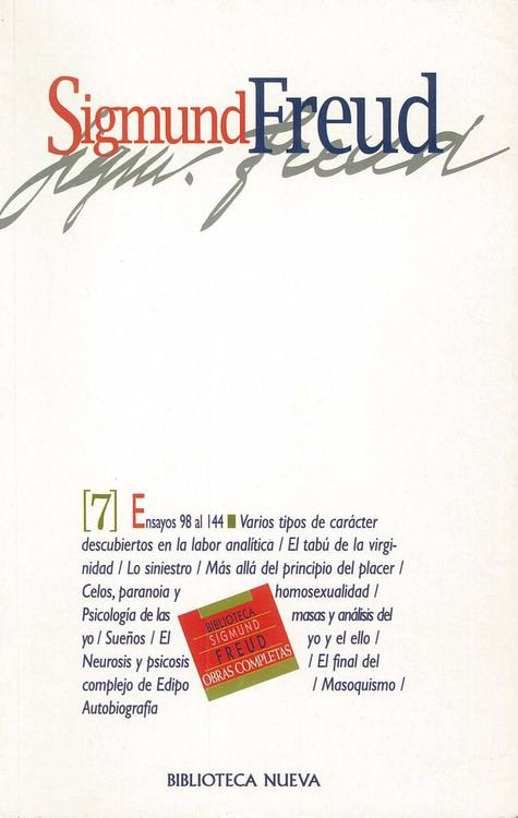Freud - Obras Completas (VII), de Freud, Sigmund | portada del libro