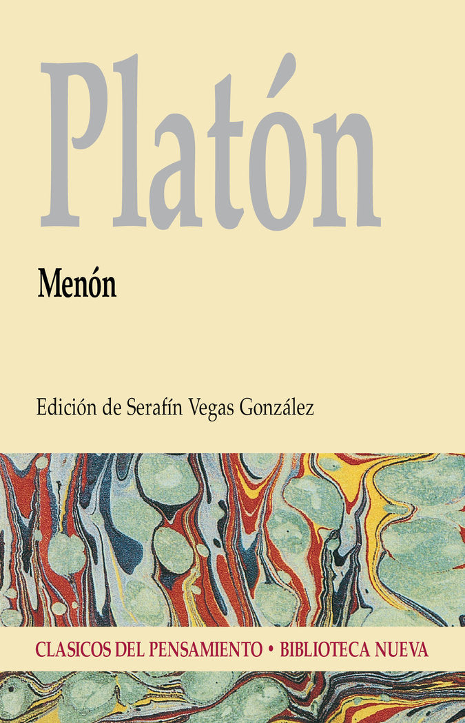 Menón, de Platón | portada del libro