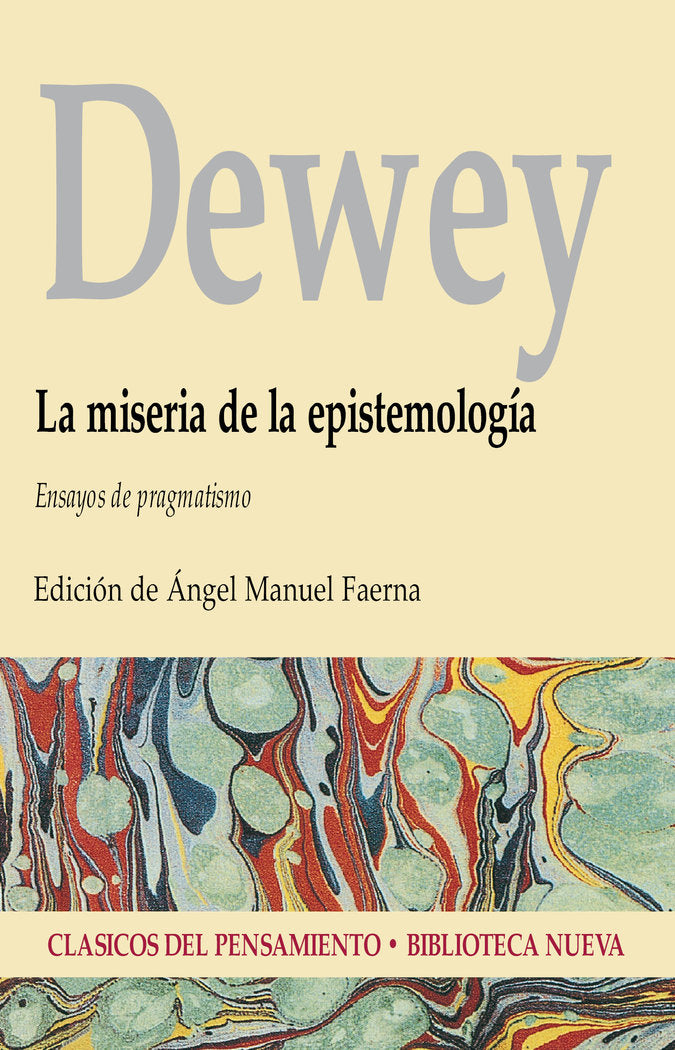 La miseria de la epistemología, de John Dewey | portada del libro