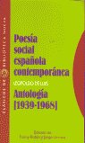 Poesía social española contemporánea, de Luis, Leopoldo de | portada del libro