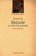 Nietzsche y la crítica de la modernidad, de Cano, Germán | portada del libro
