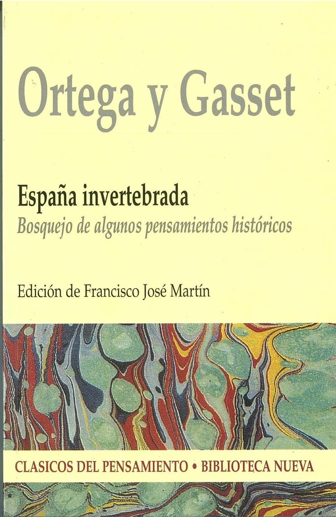 España invertebrada, de Ortega y Gasset, José | portada del libro