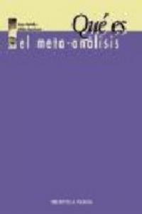 Qué es el meta-análisis, de BOTELLA, JUAN | portada del libro