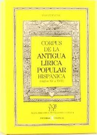 Corpus de la antigua lírica ., de Frenk, Margit | portada del libro
