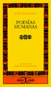 Poesías humanas ., de Salinas, Juan de | portada del libro