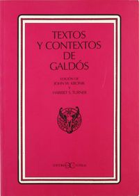Texto y contexto de Galdós ., de Varios autores | portada del libro