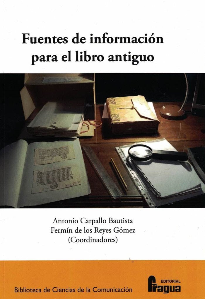 FUENTES DE INFORMACION PARA EL LIBRO ANTIGUO | portada del libro