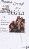 Historia General de la Música II, de Robertson, A. | portada del libro