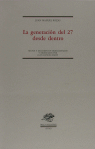 La generaci?n del 27 desde dentro, de Rozas | portada del libro