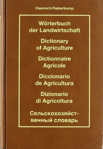 Diccionarioádeáagriculturaá-Alemán-Inglés-áFrancés-Español-Italiano-Rusoá, de HAENSCH , GÜNTHER | portada del libro