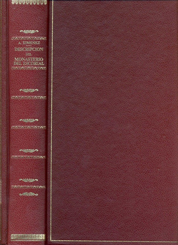 Descripción del Real Monasterio de San Lorenzo de El Escorial, de Ximenez | portada del libro