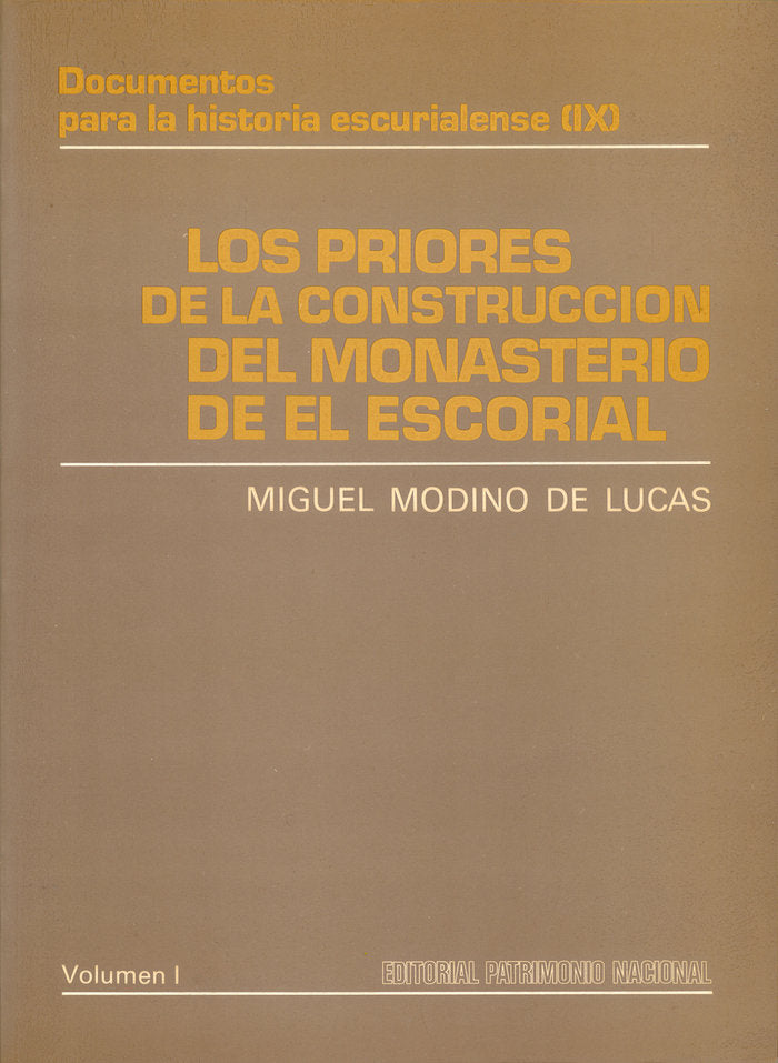 Los priores de la construcción del Monasterio de El Escorial, de Modino de Lucas | portada del libro