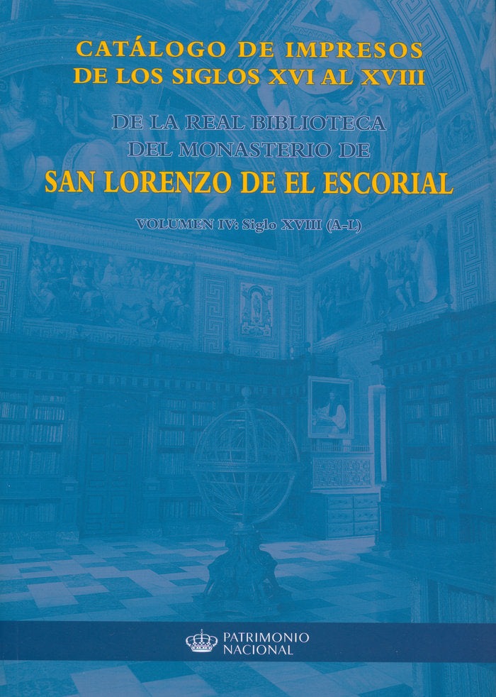 Catálogo de impresos de los siglos XVI al XVIII de la Real Biblioteca del Monasterio de San Lorenzo, de Guirau Cabas | portad