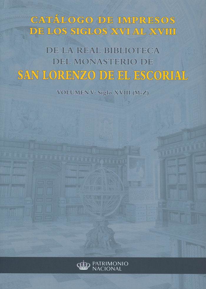 Catálogo de impresos de los siglos XVI al XVIII de la Real Biblioteca del Monasterio de San Lorenzo, de Guirau Cabas | portad