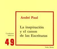 La inspiración y el canon de las escrituras, de Paul, André | portada del libro