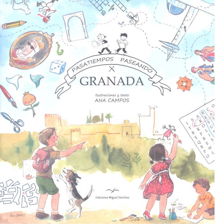 PASATIEMPOS PASEANDO POR GRANADA, de Ana Campos Fernández Fígares | portada del libro