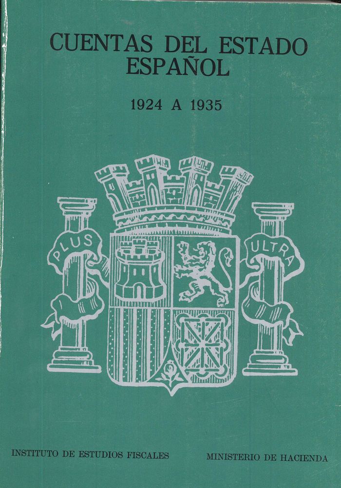 Cuentas del estado español 1924 a 1935 | portada del libro