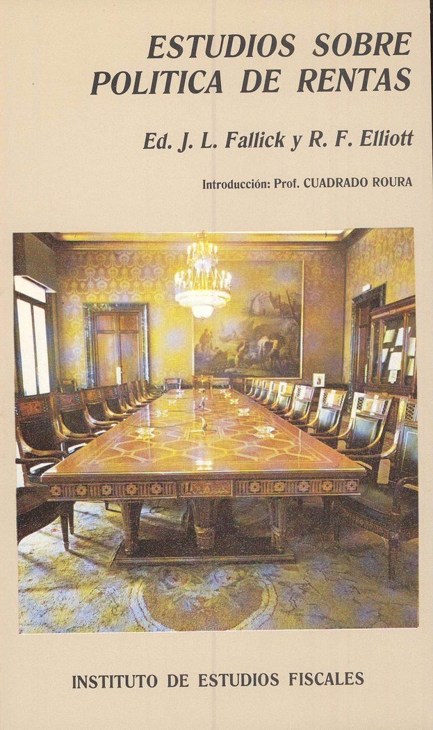 Estudios sobre política de rentas, de Ellitt, R.F. | portada del libro