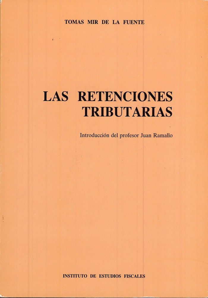 Las retenciones tributarias, de Mir de la Fuente, Tomás | portada del libro