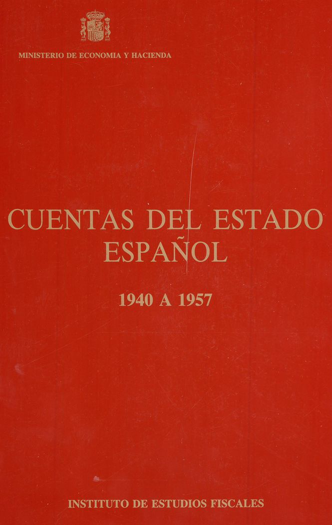 Cuentas del estado español 1940 a 1957 | portada del libro