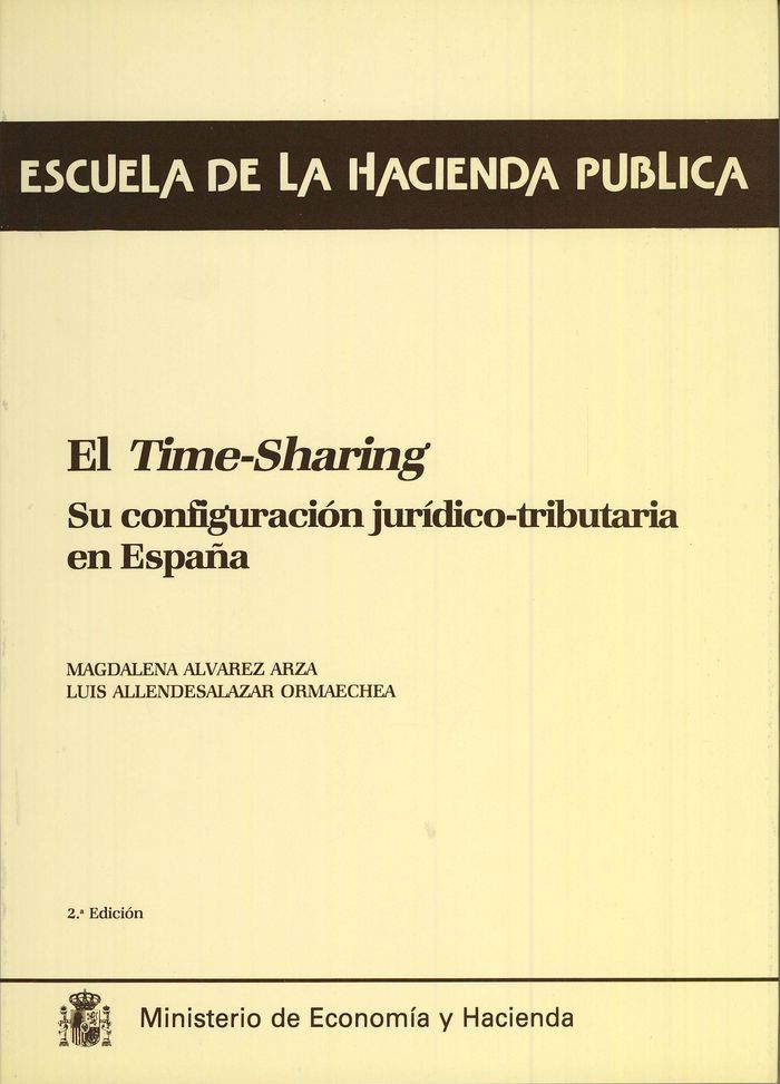 El Thime-Sharing. Su configuración jurídico-tributaria en España., de Álvarez Arza, Magdalena | portada del libro