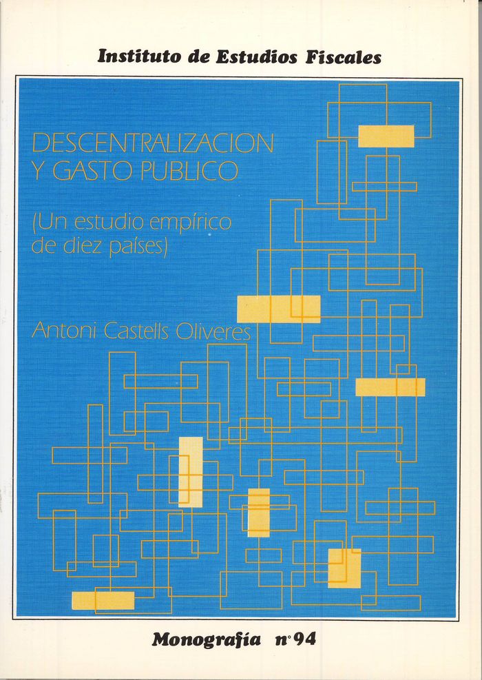 Descentralización y gasto público, de Castells Oliveres, Antoni | portada del libro