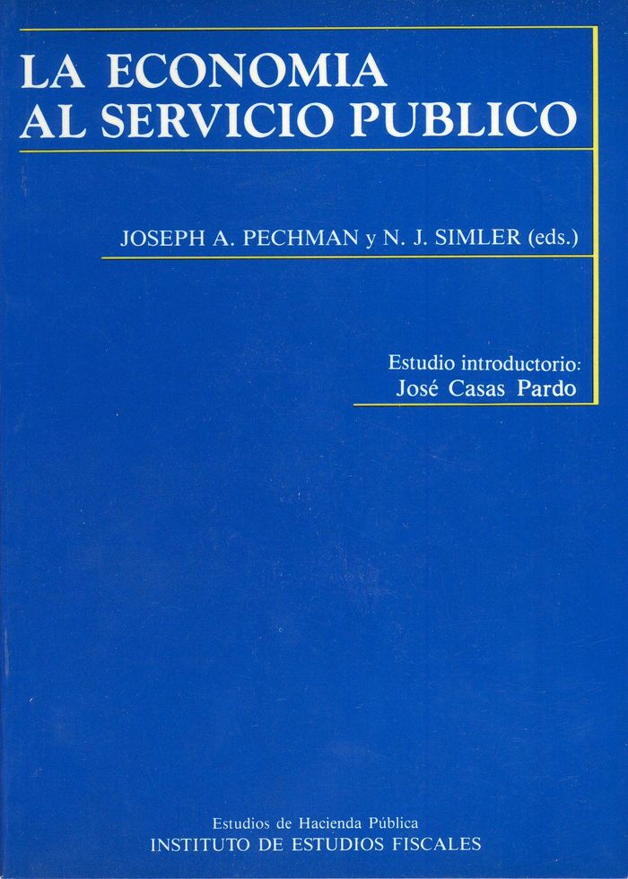 La econom¡a al servicio público, de AA.VV. | portada del libro